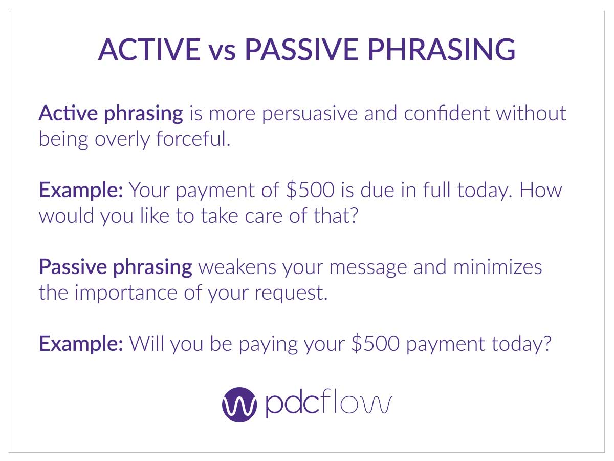 Increase Debt Recovery with the Goldilocks Zone of Connection - Active vs Passive Phrasing Examples
