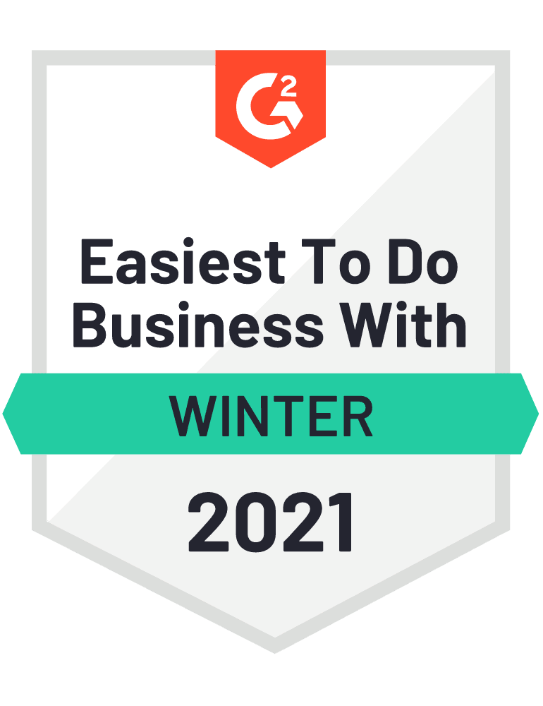 G2 Easiest to Do Business With Winter 2021