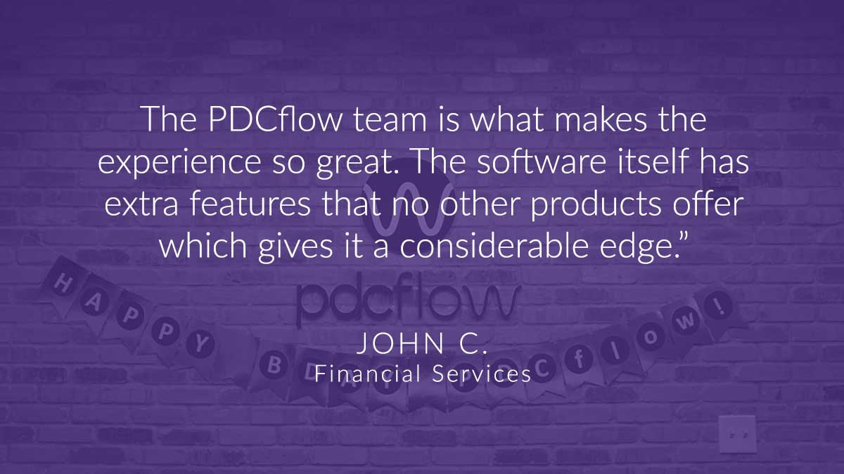 PDCflow Customer Testimonial