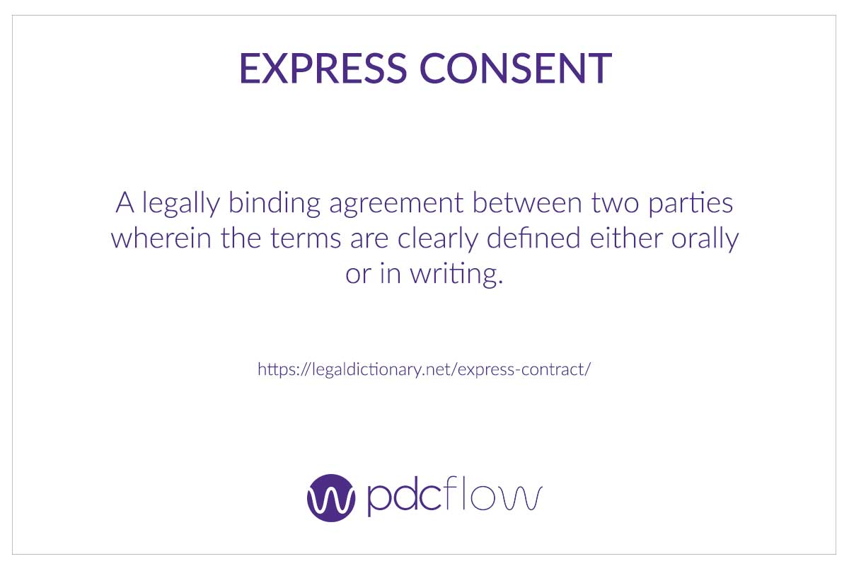 Express Consent Legal Definition