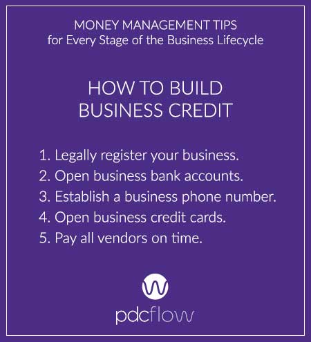 Money Management Tips for Every Stage of the Business Lifecycle - How to Build Business Credit List