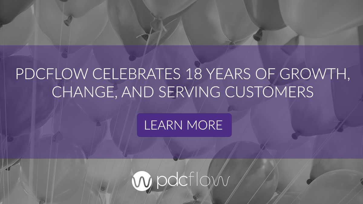 PDCflow Celebrates 18 Years of Growth, Change, and Serving Customers