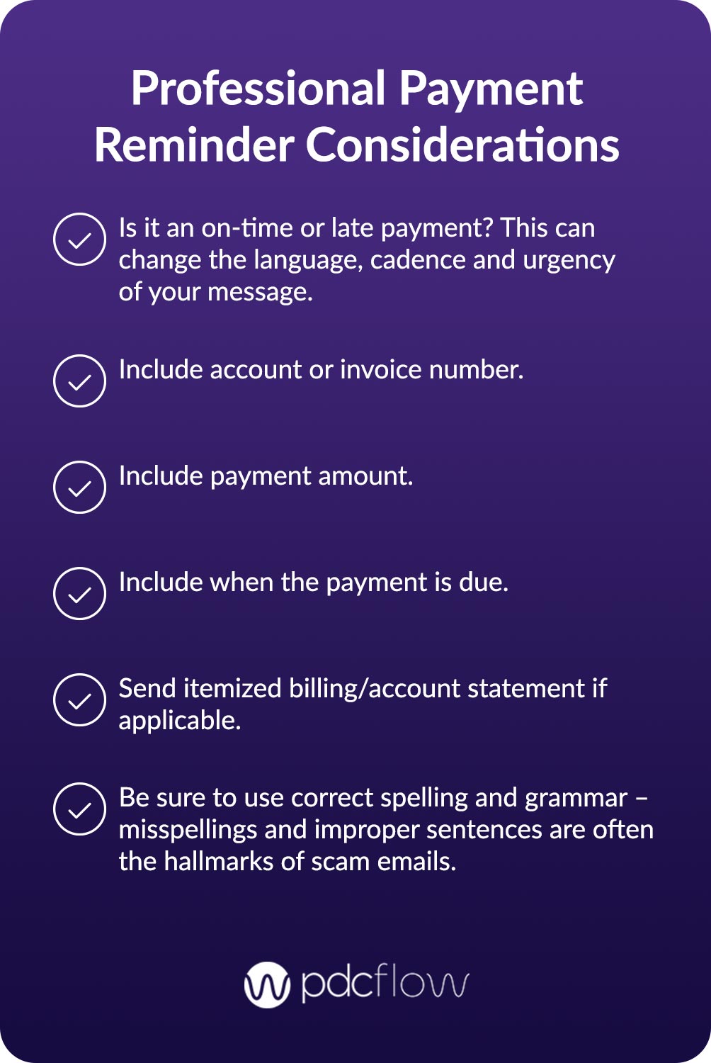 Professional Payment Reminder Considerations