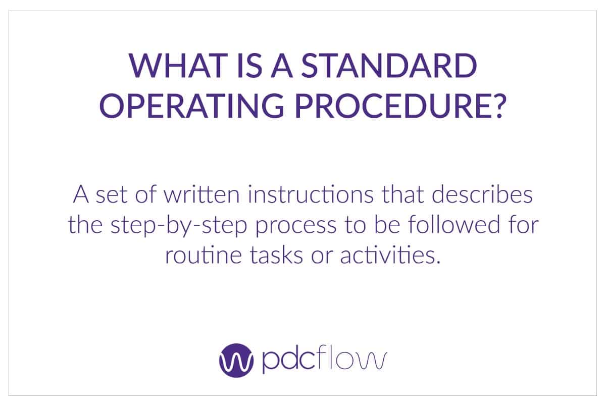 Standard Operating Procedure Definition