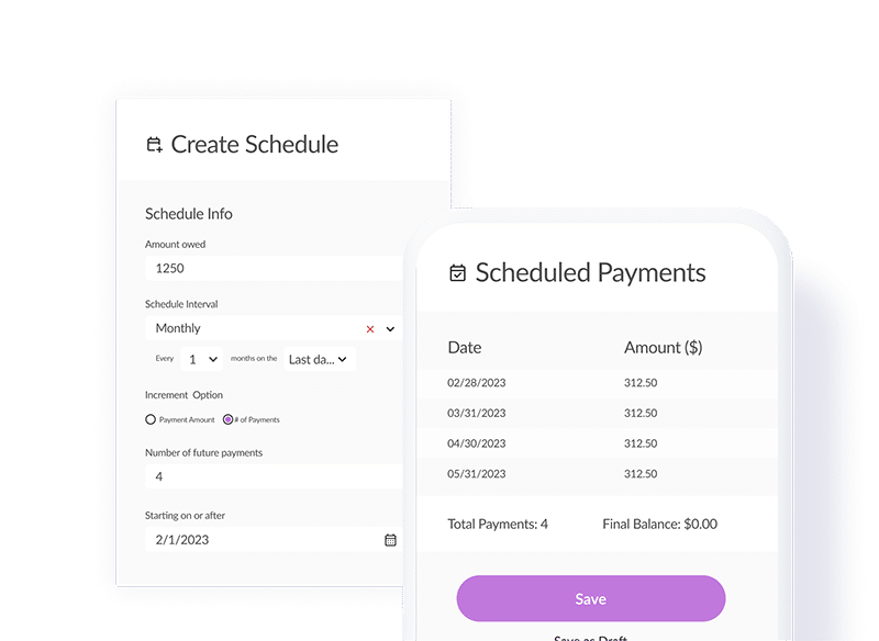 Recurring Payments - Create Schedule
