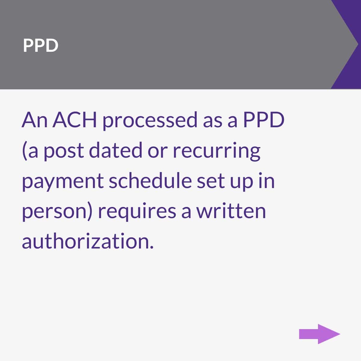 PPD ACH transaction