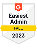 G2 Badge Easiest Admin Fall 2023
