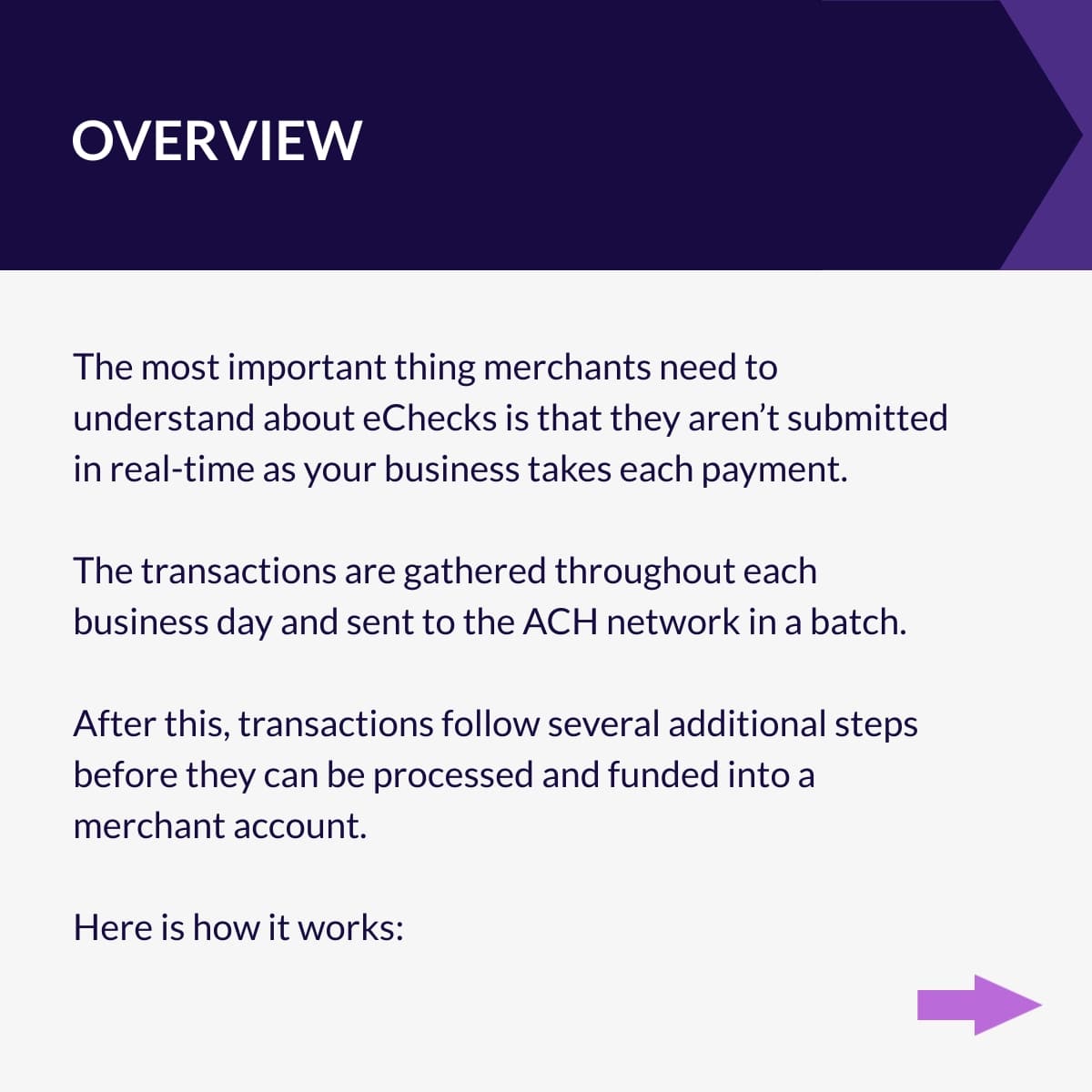 How eCheck Payment Processing Works Overview