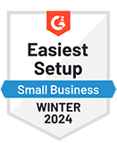 G2 Badge Winter 2024 - Easiest Set Up Small Business