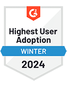 G2 Badge Winter 2024 - Highest User Adoption
